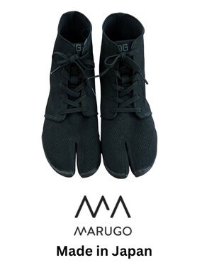 MARUGO | Sportsjog II Tabi Sneakers – Unisex Black (Made in Japan)